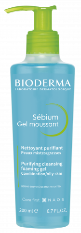 BIODERMA fotografija proizvoda, Sebium Gel moussant F200ml, pjenasti gel za tuširanje za masnu kožu