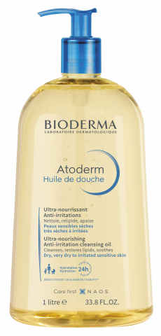 BIODERMA fotografija proizvoda, Atoderm huile de douche 1L, ulje za tuširanje za suhu kožu