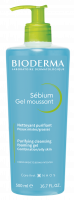 BIODERMA fotografija proizvoda, Sebium Gel moussant 500ml, pjenasti gel za tuširanje za masnu kožu